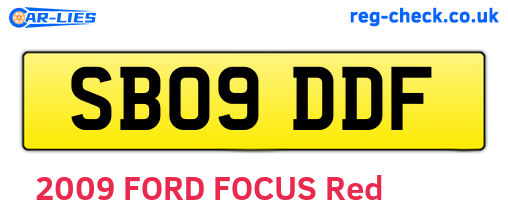 SB09DDF are the vehicle registration plates.