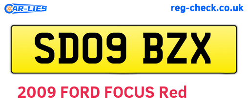SD09BZX are the vehicle registration plates.