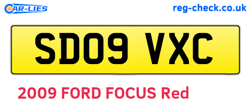 SD09VXC are the vehicle registration plates.