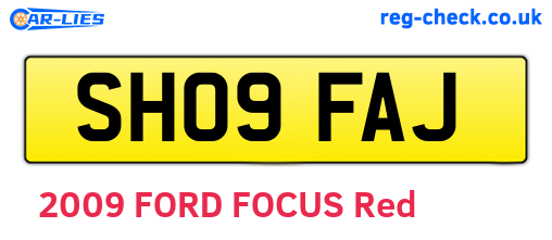SH09FAJ are the vehicle registration plates.