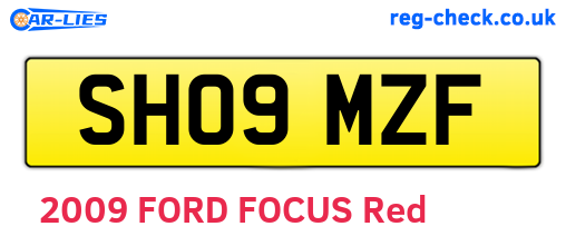 SH09MZF are the vehicle registration plates.