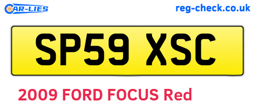 SP59XSC are the vehicle registration plates.