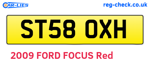 ST58OXH are the vehicle registration plates.