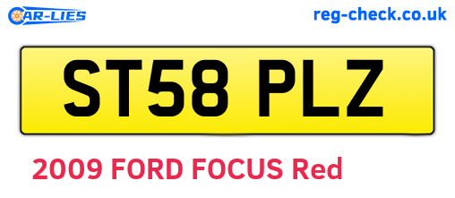 ST58PLZ are the vehicle registration plates.