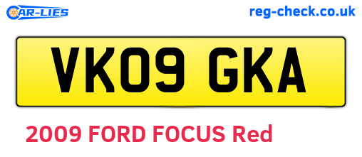 VK09GKA are the vehicle registration plates.