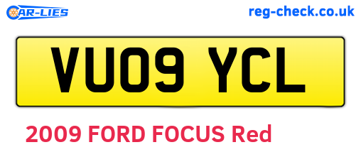 VU09YCL are the vehicle registration plates.