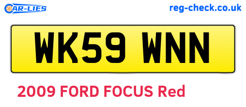 WK59WNN are the vehicle registration plates.