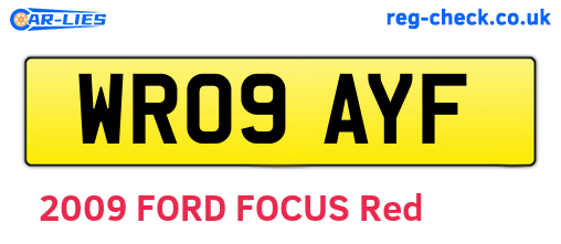 WR09AYF are the vehicle registration plates.