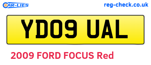 YD09UAL are the vehicle registration plates.