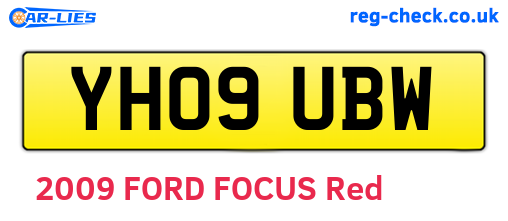 YH09UBW are the vehicle registration plates.