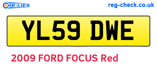 YL59DWE are the vehicle registration plates.