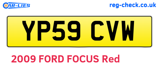 YP59CVW are the vehicle registration plates.