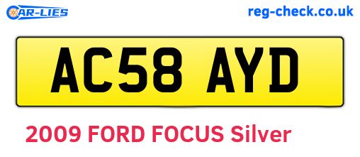 AC58AYD are the vehicle registration plates.