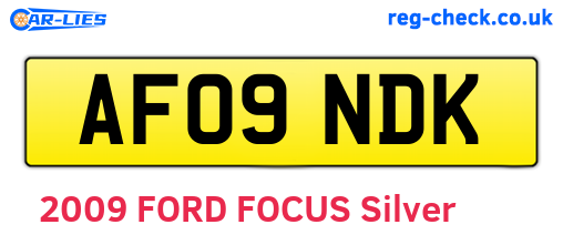 AF09NDK are the vehicle registration plates.