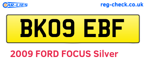 BK09EBF are the vehicle registration plates.