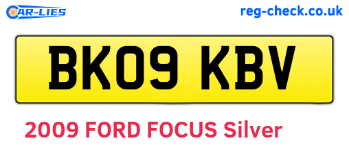 BK09KBV are the vehicle registration plates.