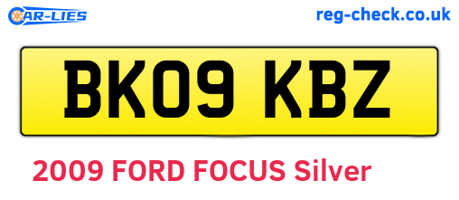 BK09KBZ are the vehicle registration plates.