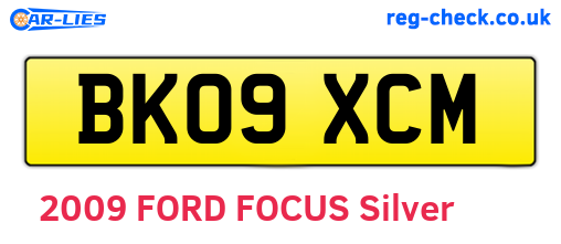 BK09XCM are the vehicle registration plates.