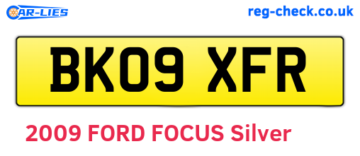 BK09XFR are the vehicle registration plates.