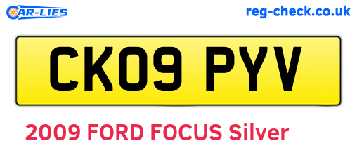 CK09PYV are the vehicle registration plates.