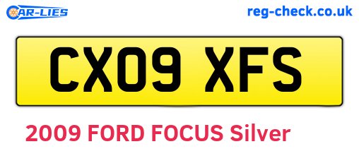 CX09XFS are the vehicle registration plates.