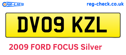 DV09KZL are the vehicle registration plates.