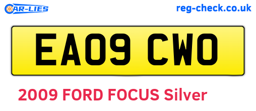 EA09CWO are the vehicle registration plates.