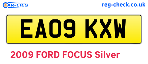 EA09KXW are the vehicle registration plates.