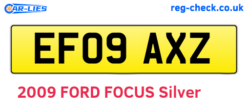 EF09AXZ are the vehicle registration plates.