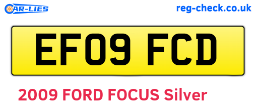 EF09FCD are the vehicle registration plates.