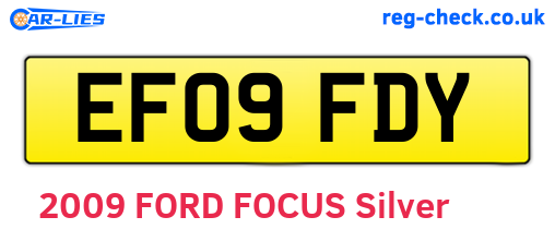 EF09FDY are the vehicle registration plates.