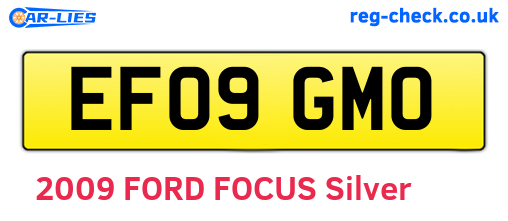 EF09GMO are the vehicle registration plates.