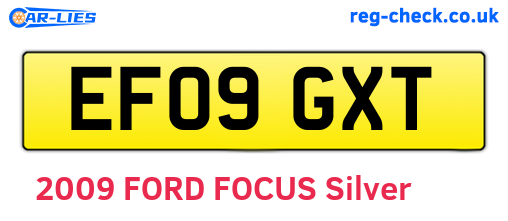 EF09GXT are the vehicle registration plates.