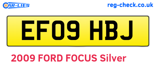 EF09HBJ are the vehicle registration plates.