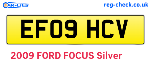 EF09HCV are the vehicle registration plates.