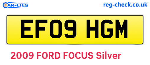 EF09HGM are the vehicle registration plates.