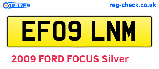 EF09LNM are the vehicle registration plates.
