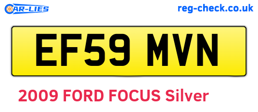 EF59MVN are the vehicle registration plates.