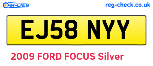 EJ58NYY are the vehicle registration plates.