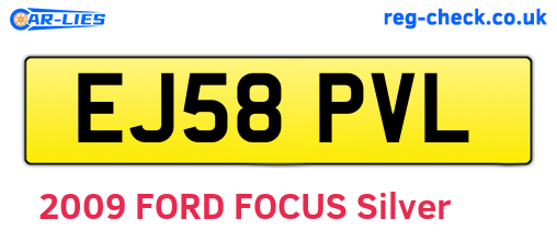 EJ58PVL are the vehicle registration plates.