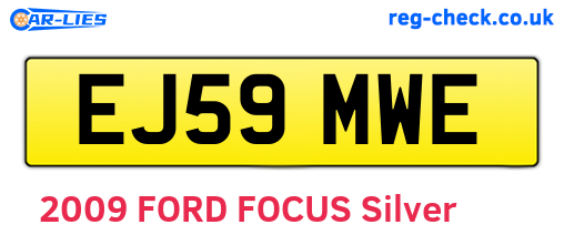 EJ59MWE are the vehicle registration plates.