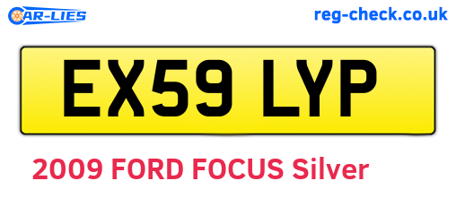 EX59LYP are the vehicle registration plates.