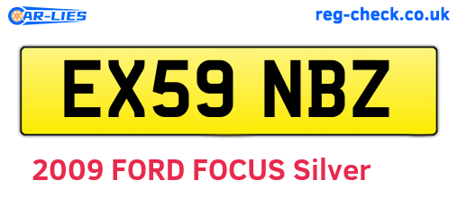 EX59NBZ are the vehicle registration plates.