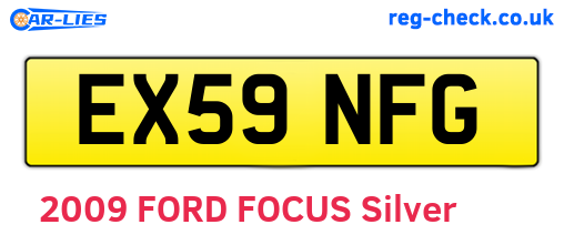 EX59NFG are the vehicle registration plates.