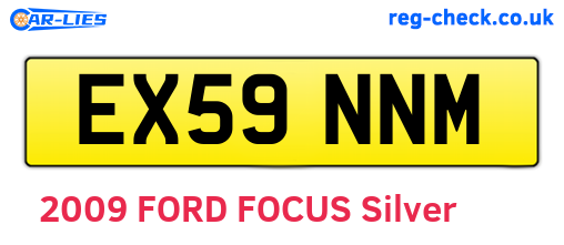 EX59NNM are the vehicle registration plates.