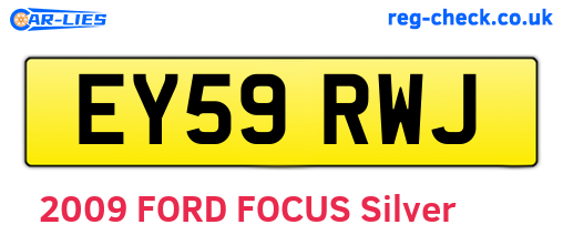 EY59RWJ are the vehicle registration plates.
