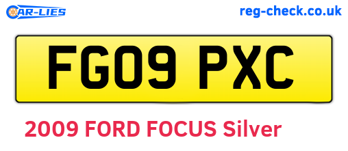 FG09PXC are the vehicle registration plates.