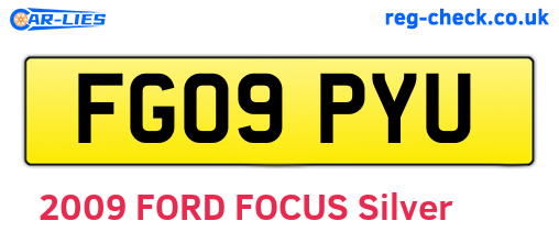 FG09PYU are the vehicle registration plates.