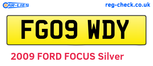 FG09WDY are the vehicle registration plates.