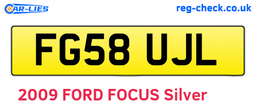 FG58UJL are the vehicle registration plates.